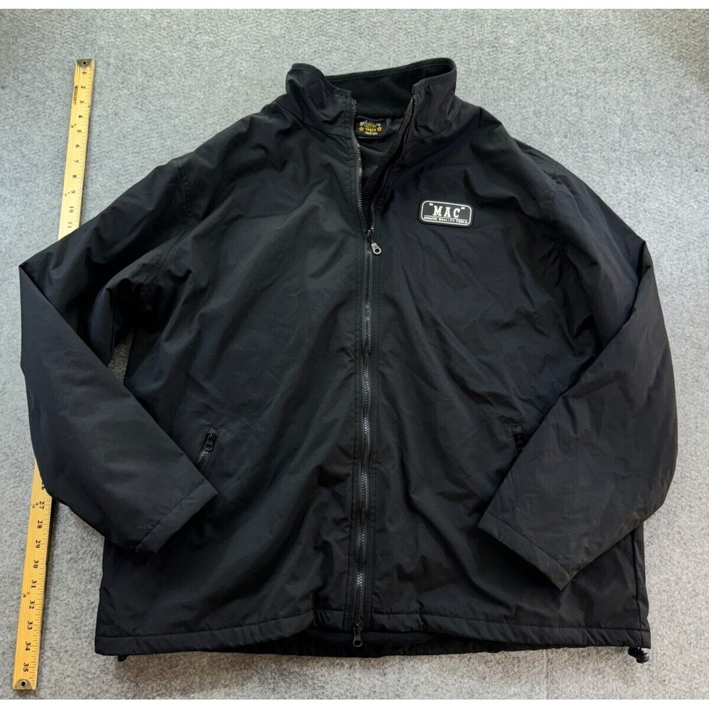 Mac Tools Jacket Mens XXXL Black Workwear Full Zip Fleece Lined Nylon Shell